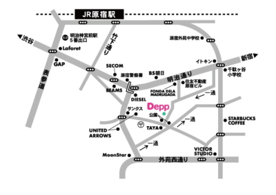 展示会場Deppの地図