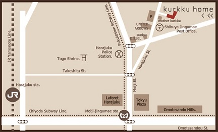 展示会の会場「kurkku home」の地図