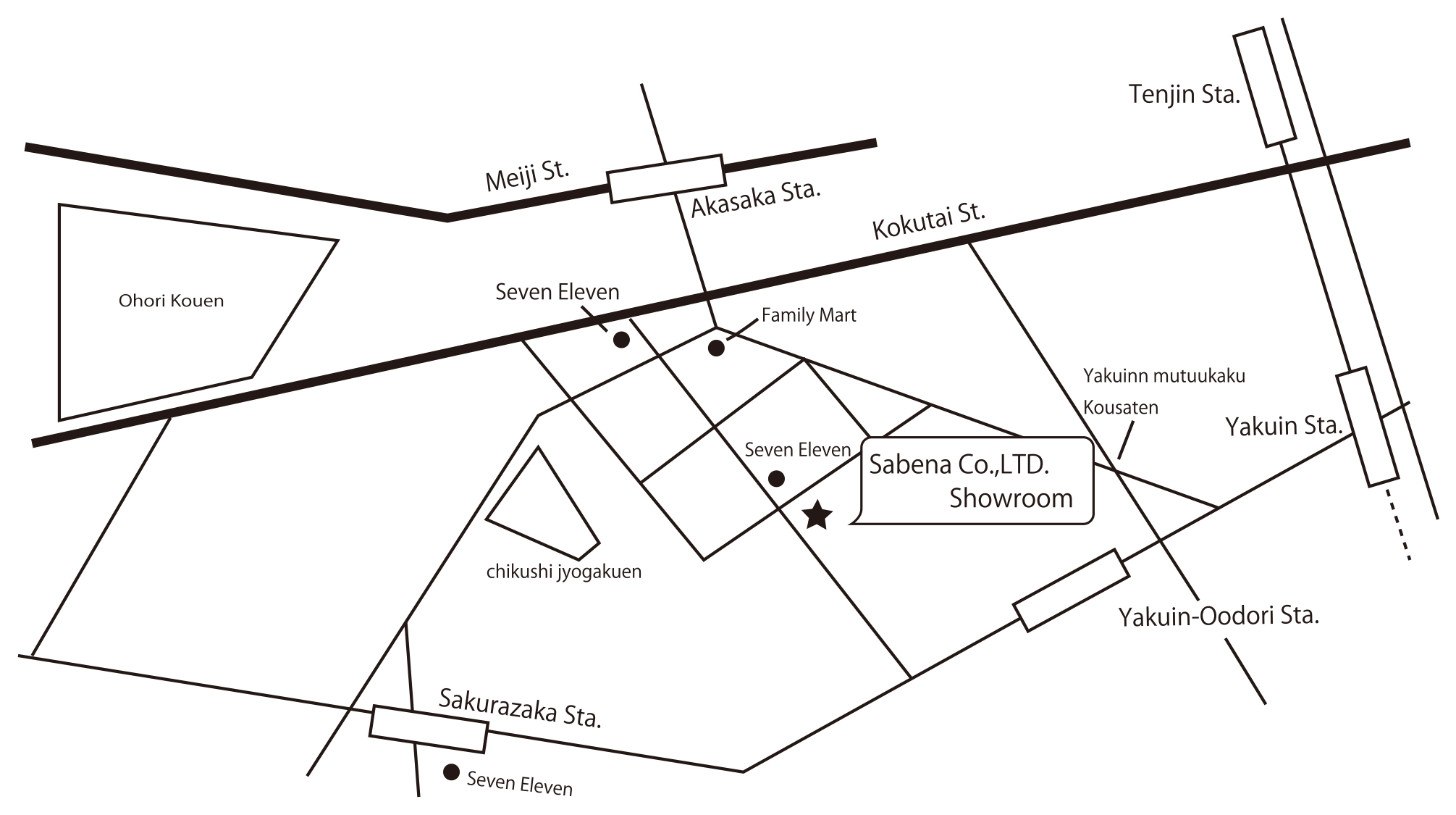 サベナビルの地図